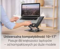 Silver Monkey Aluminiowa obrotowa podstawka pod laptopa Ergo 360 - 1479559 - zdjęcie 6
